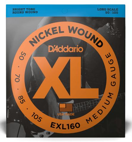 D'Addario D'Addario EXL160 Gauge Nickel Wound Electric Bass Strings 50-105 Gauge