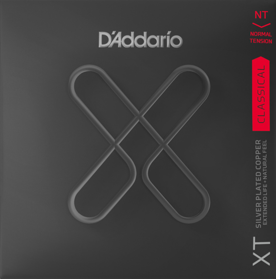 D'ADDARIO D'Addario XT Silver-Plated Copper Dynacore Titanium Classical Guitar Strings - Normal Tension Light, 28-44w Gauge