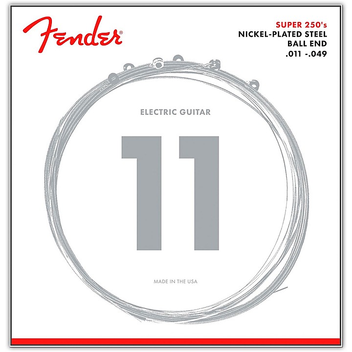 FENDER Fender 250M Super 250 Nickel-Plated Steel Electric Guitar Strings - Me