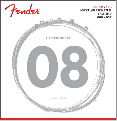 FENDER Fender 250XS Super 250 Nickel-Plated Steel Electric Guitar Strings - Extra Super Light 8-38