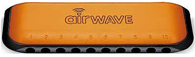 SUZUKI SUZUKI AIRWAVE 10 HOLE DIATONIC HARMONICA, KEY OF C, ORANGE