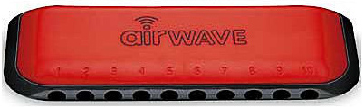 SUZUKI SUZUKI AIRWAVE 10 HOLE DIATONIC HARMONICA, KEY OF C, RED