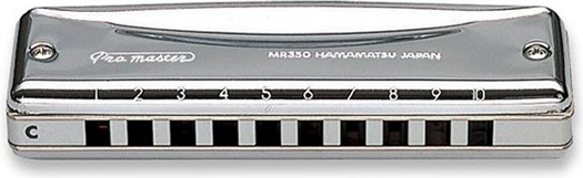 SUZUKI SUZUKI PROMASTER DELUXE 10 HOLE DIATONIC HARMONICA, KEY OF A