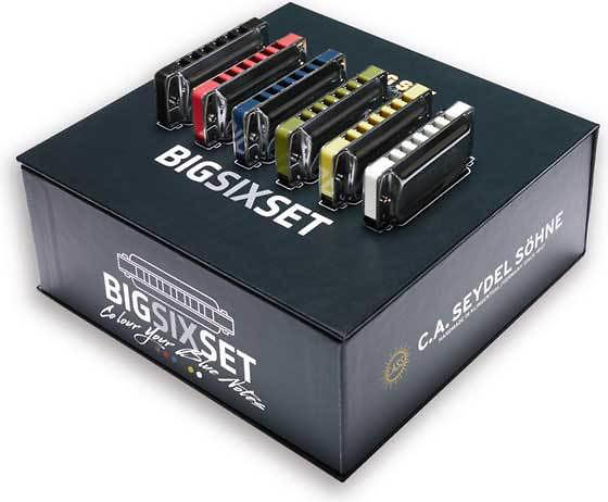 SEYDEL SEYDEL BLUES BIG SIX SET, STAINLESS STEEL REEDS, SOLID PLASTIC