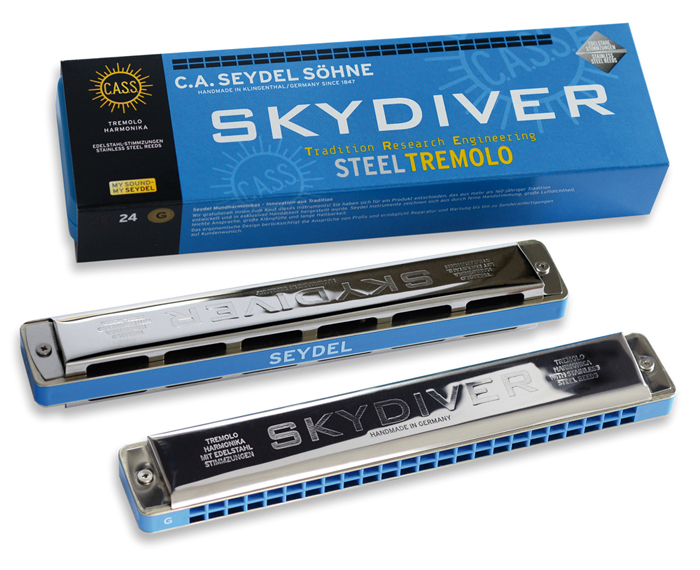 SEYDEL SEYDEL SKYDIVER TREMOLO HARMONICA, 48 STAINLESS STEEL REEDS,