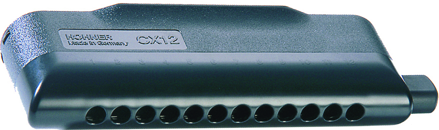 HOHNER HOHNER CX-12 CHROMATIC HARMONICA BLACK, KEY OF C