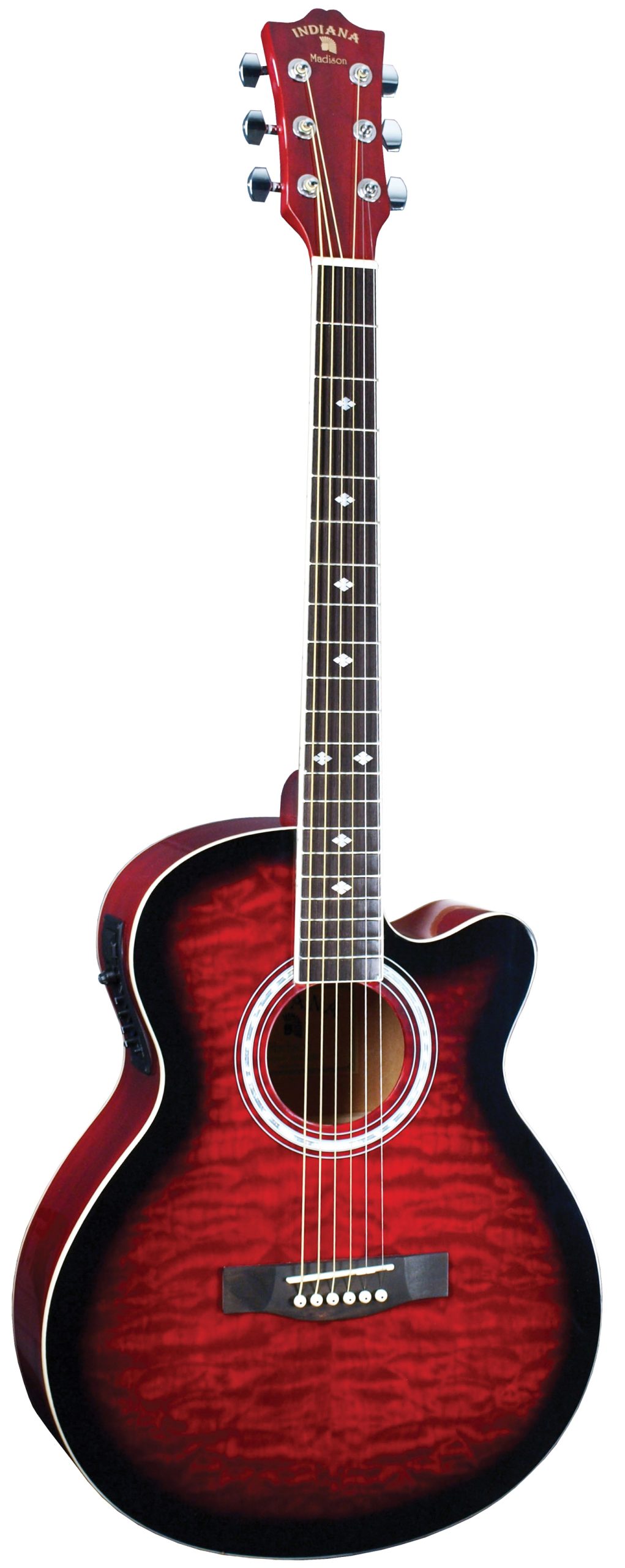 INDIANA INDIANA MADISON ELITE GUITAR, QUILT RED