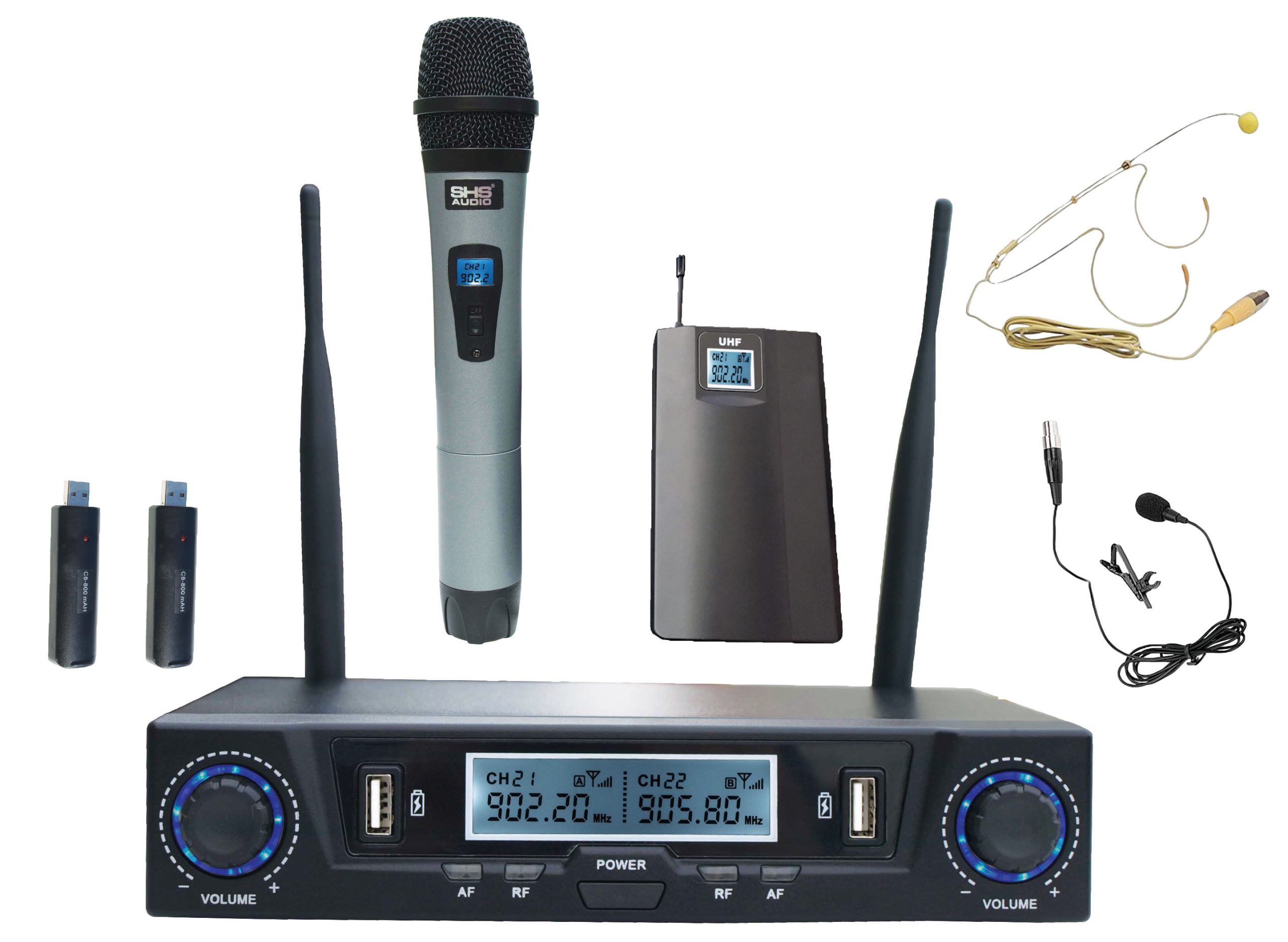 SHS SHS AUDIO DUAL HANDHELD WIRELESS SYSTEM