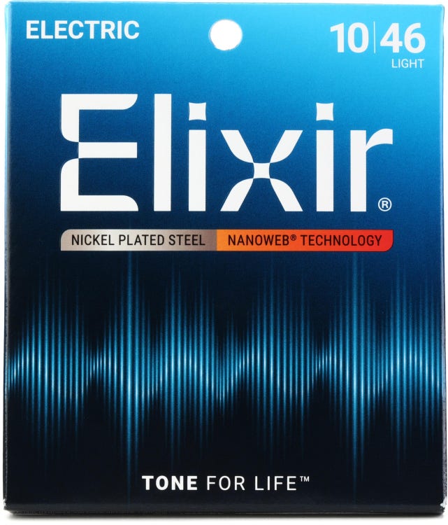 Elixir Elixir Strings 12052 Nanoweb Electric Guitar Strings - .010-.046 Light