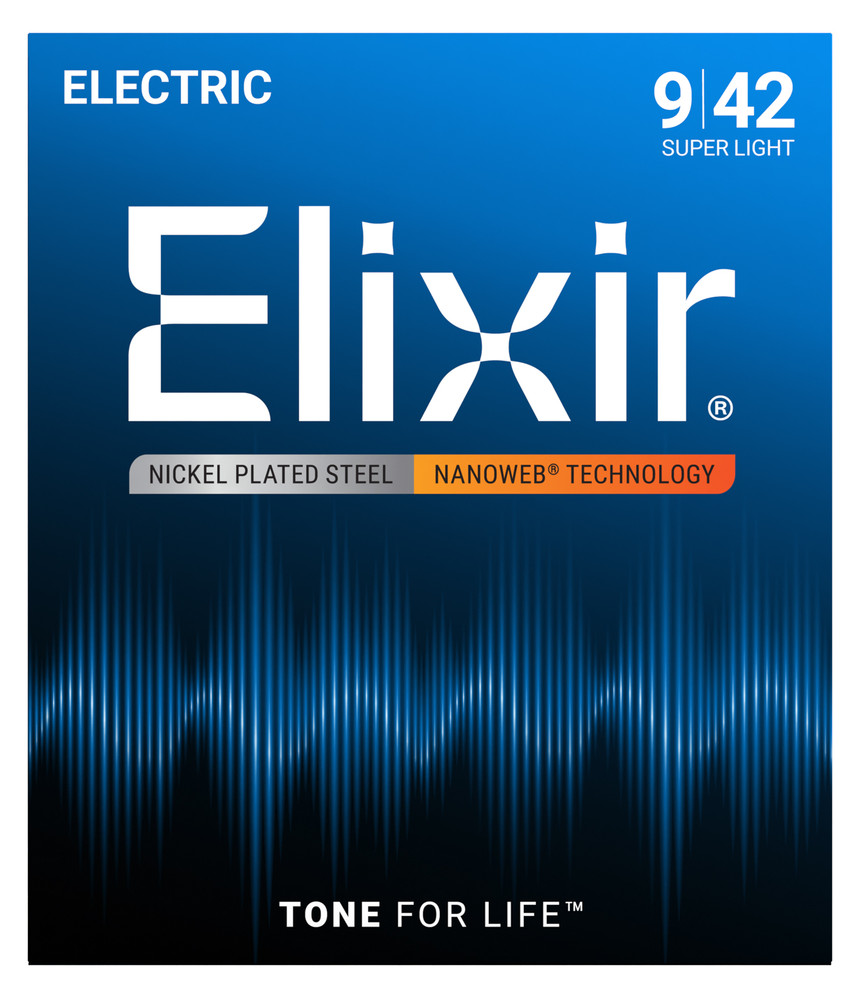 Elixir Elixir Strings 12002 Nanoweb Electric Guitar Strings - .009-.042 Super