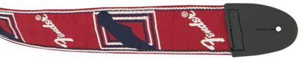 FENDER FENDER 2" MONOGRAMMED GUITAR STRAP, RED/WHITE/BLUE
