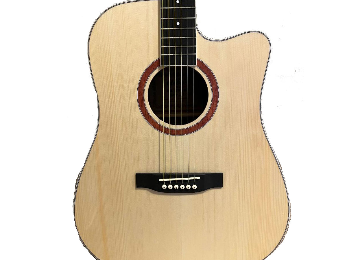 Alba Alba Dreadnought Cutaway Acoustic Electric Guitar (w/ built in chromatic tuner)