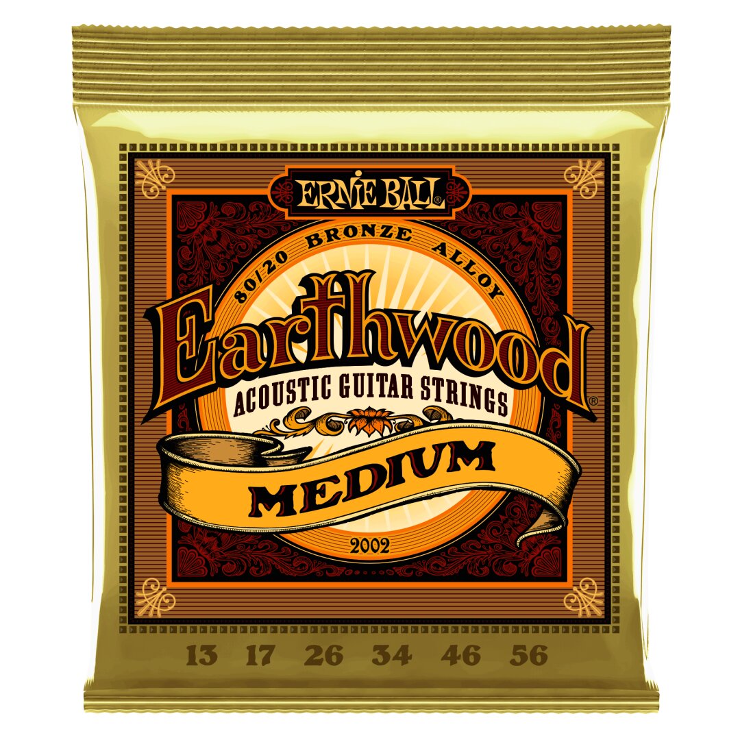 Ernie Ball Earthwood Phosphor Bronze Acoustic Guitar Strings - 13-56 Medium