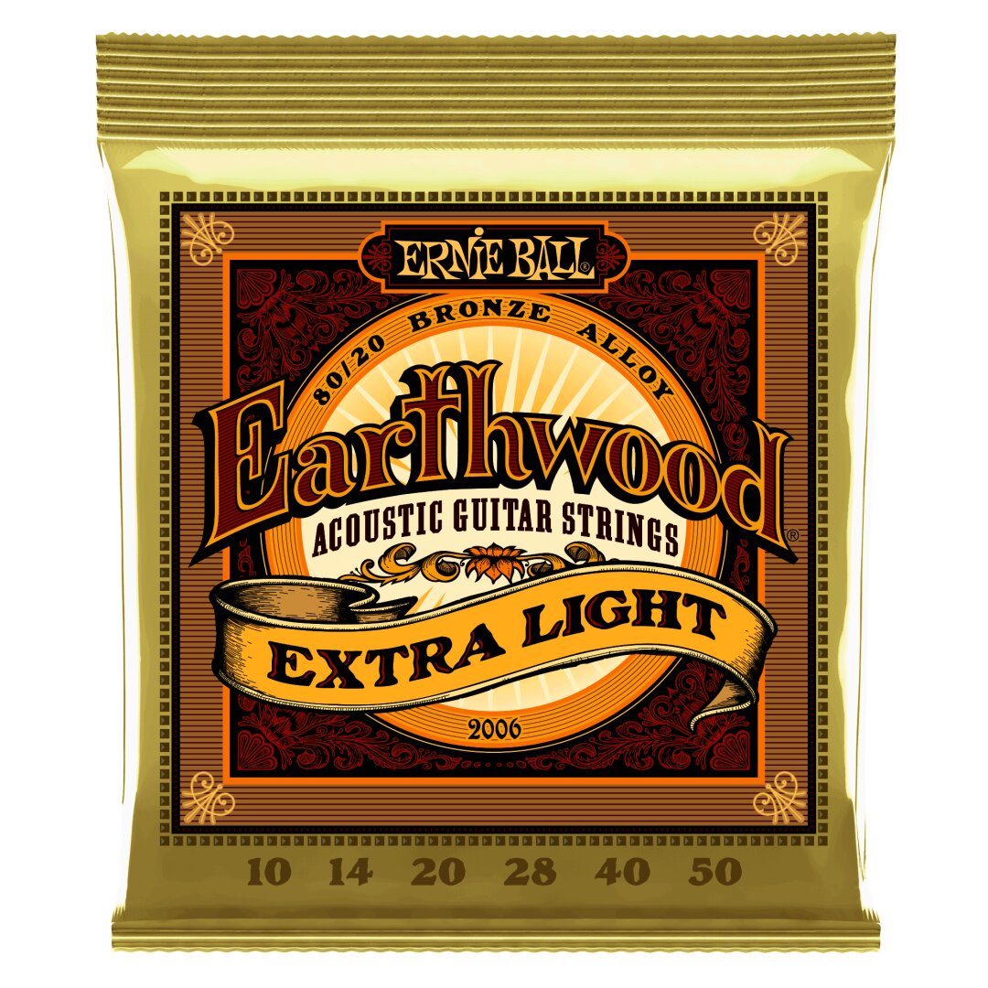Ernie Ball Earthwood Phosphor Bronze Acoustic Guitar Strings - 10-50 Extra Light