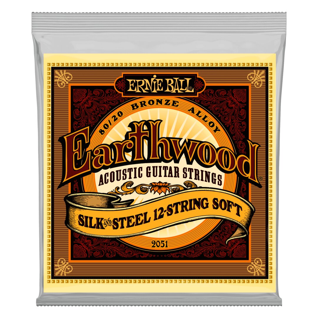 Ernie Ball Earthwood Phosphor Bronze Acoustic Guitar Strings - 9-46 12 String Soft
