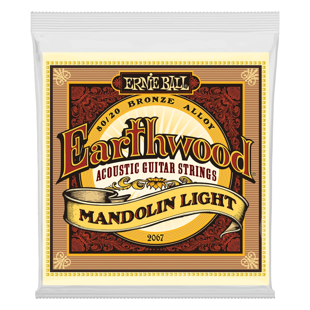 Ernie Ball Light Earthwood 80/20 Bronze Loop End Mandolin Strings 9-34 Gauge