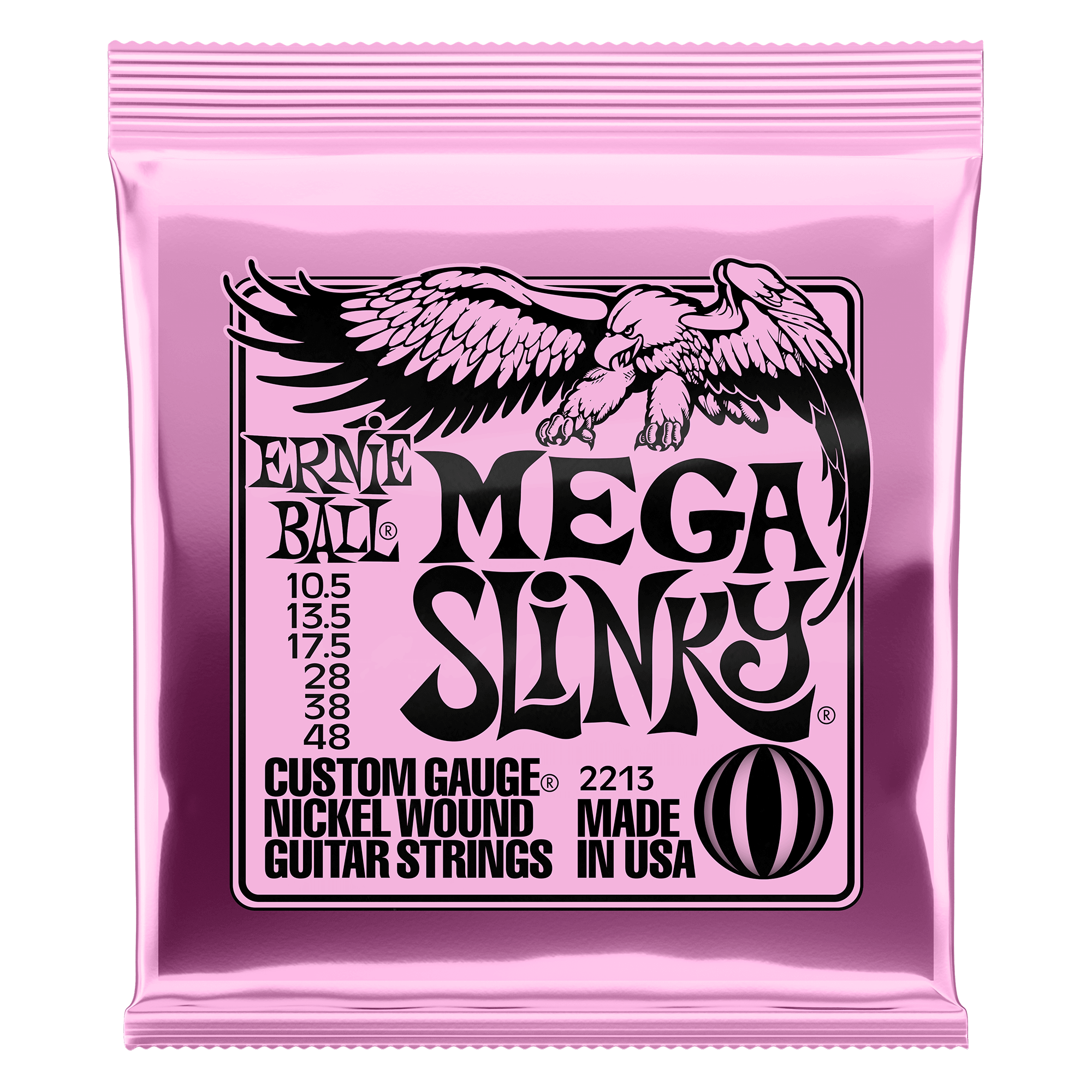 Ernie Ball Ernie Ball 2213 Mega Slinky Nickel Wound Electric Guitar Strings - 10.5-48 Gauge