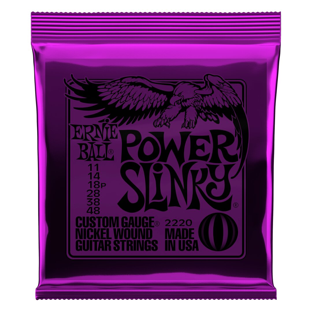 Ernie Ball Power Slinky Nickel Wound Electric Guitar Strings - 11-48 Gauge