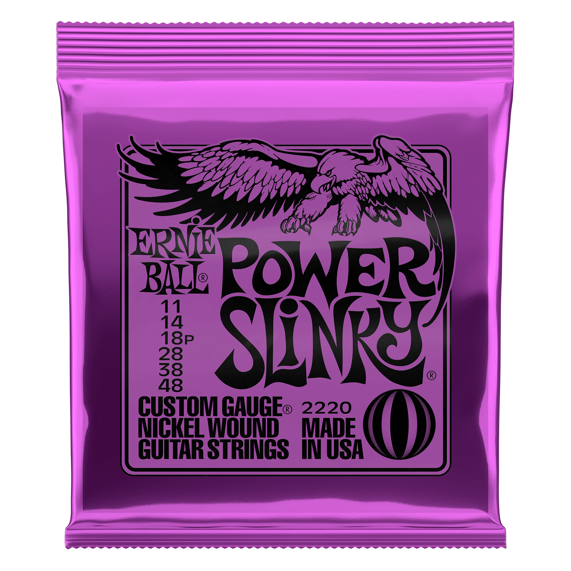 Ernie Ball Ernie Ball 2220 Power Slinky Nickel Wound Electric Guitar Strings - 11-48 Gauge