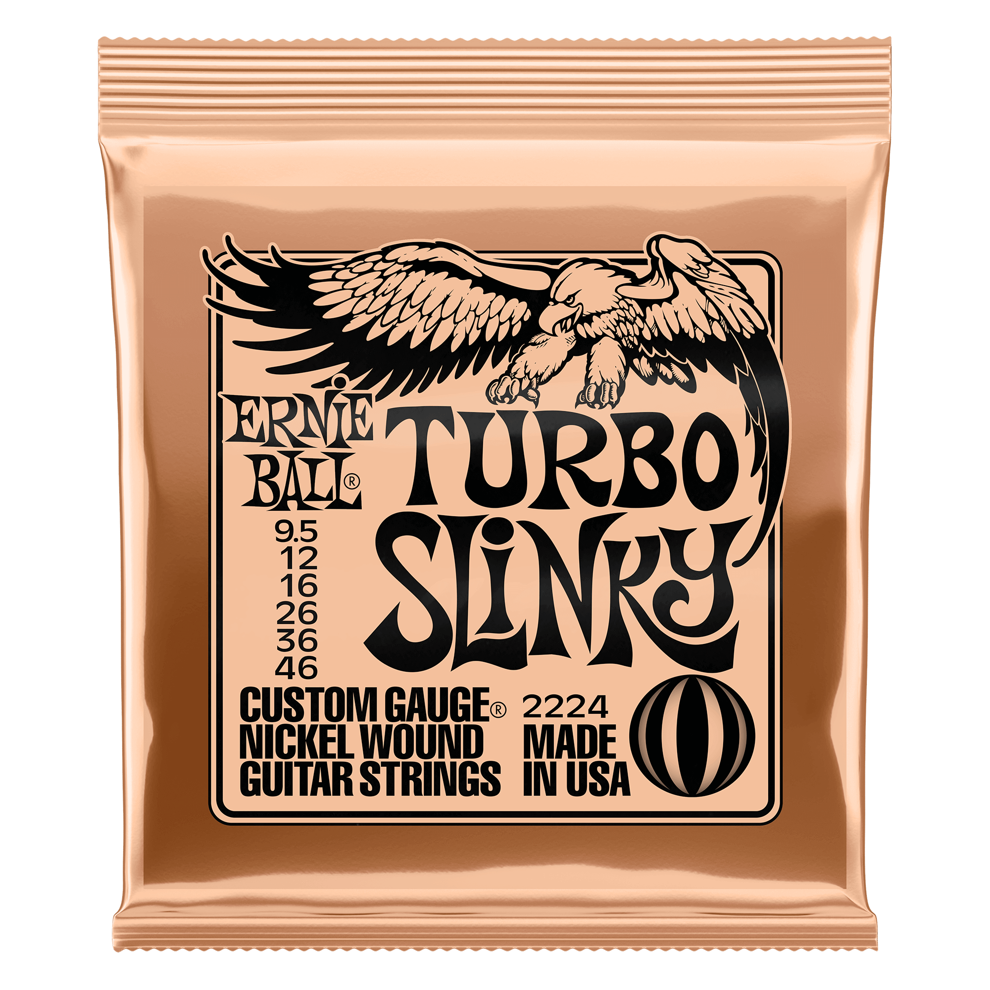 Turbo Turbo Slinky Nickel Wound Electric Guitar Strings 9.5 - 46 Gauge