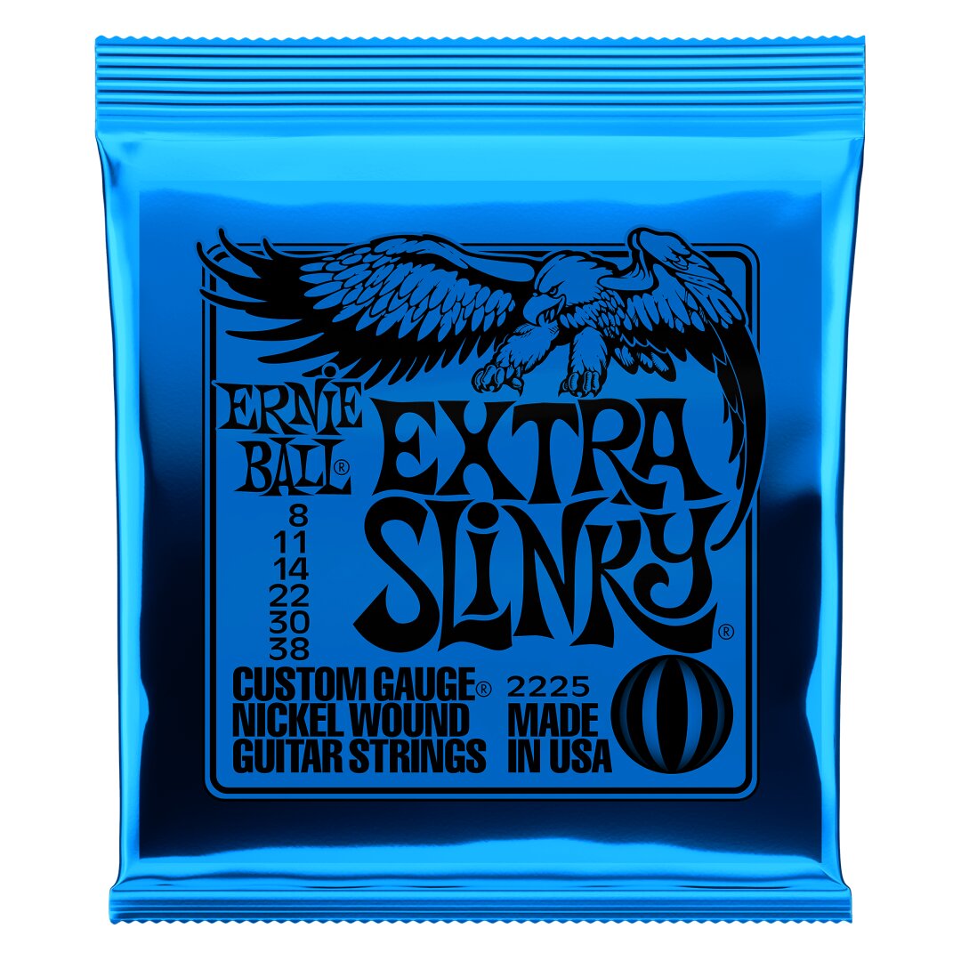 Ernie Ball Extra Slinky Nickel Wound Electric Guitar Strings - 8-38 Gauge