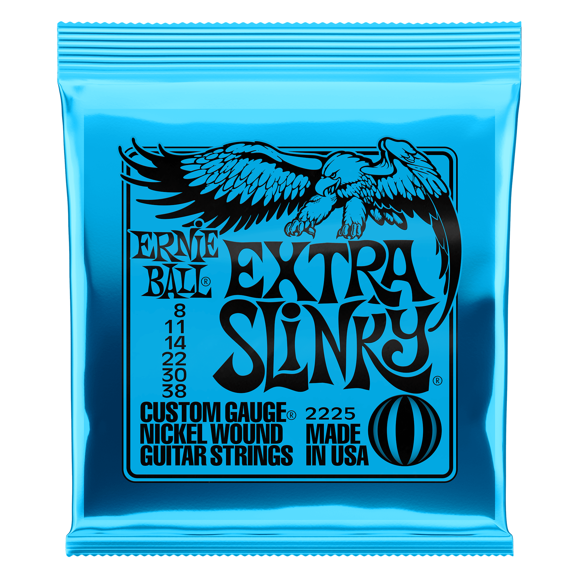 Ernie Ball Ernie Ball 2225 Extra Slinky Nickel Wound Electric Guitar Strings - 8-38 Gauge