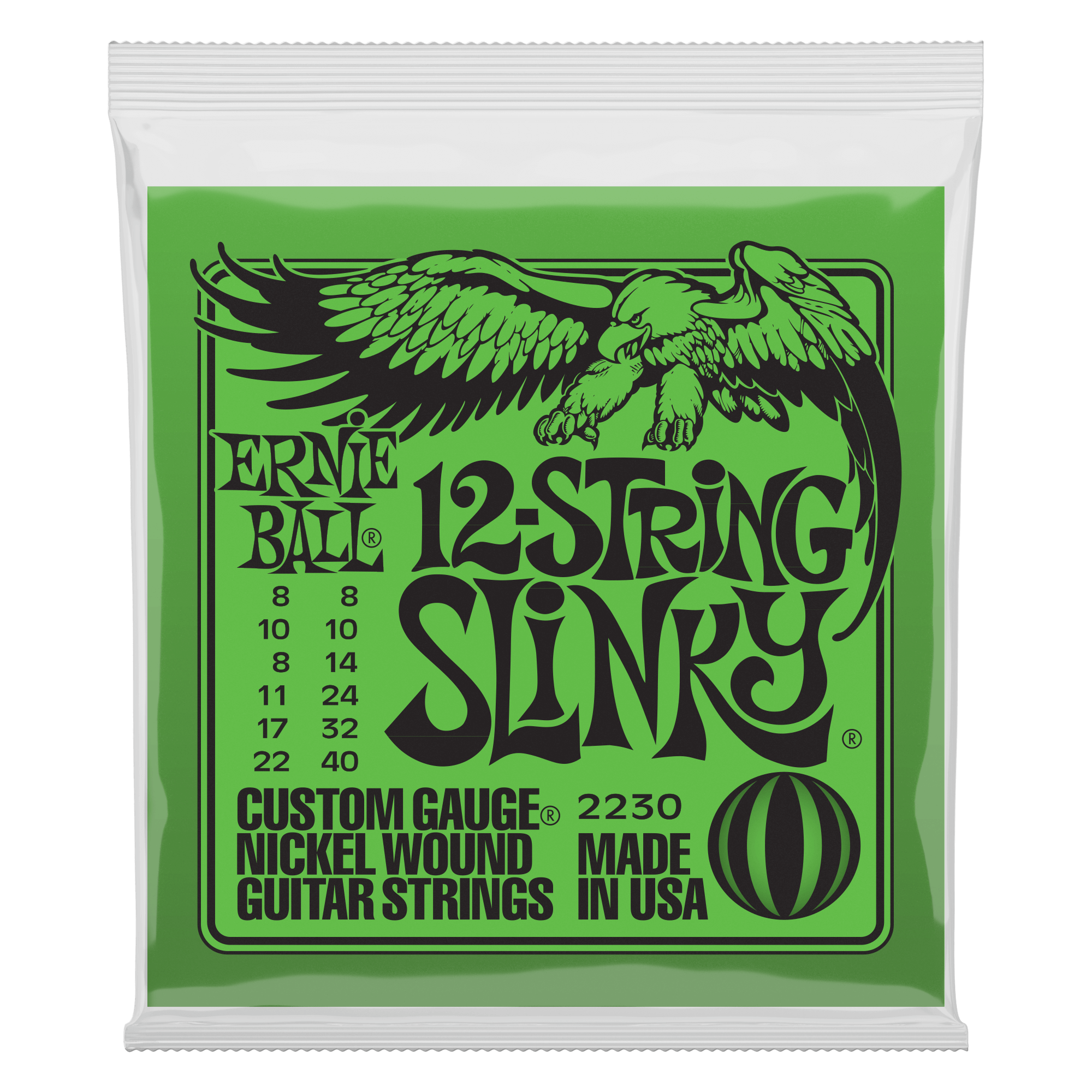 Ernie Ball Ernie Ball 2230 Slinky 12-String Nickel Wound Electric Guitar Strings - 8-40 Gauge