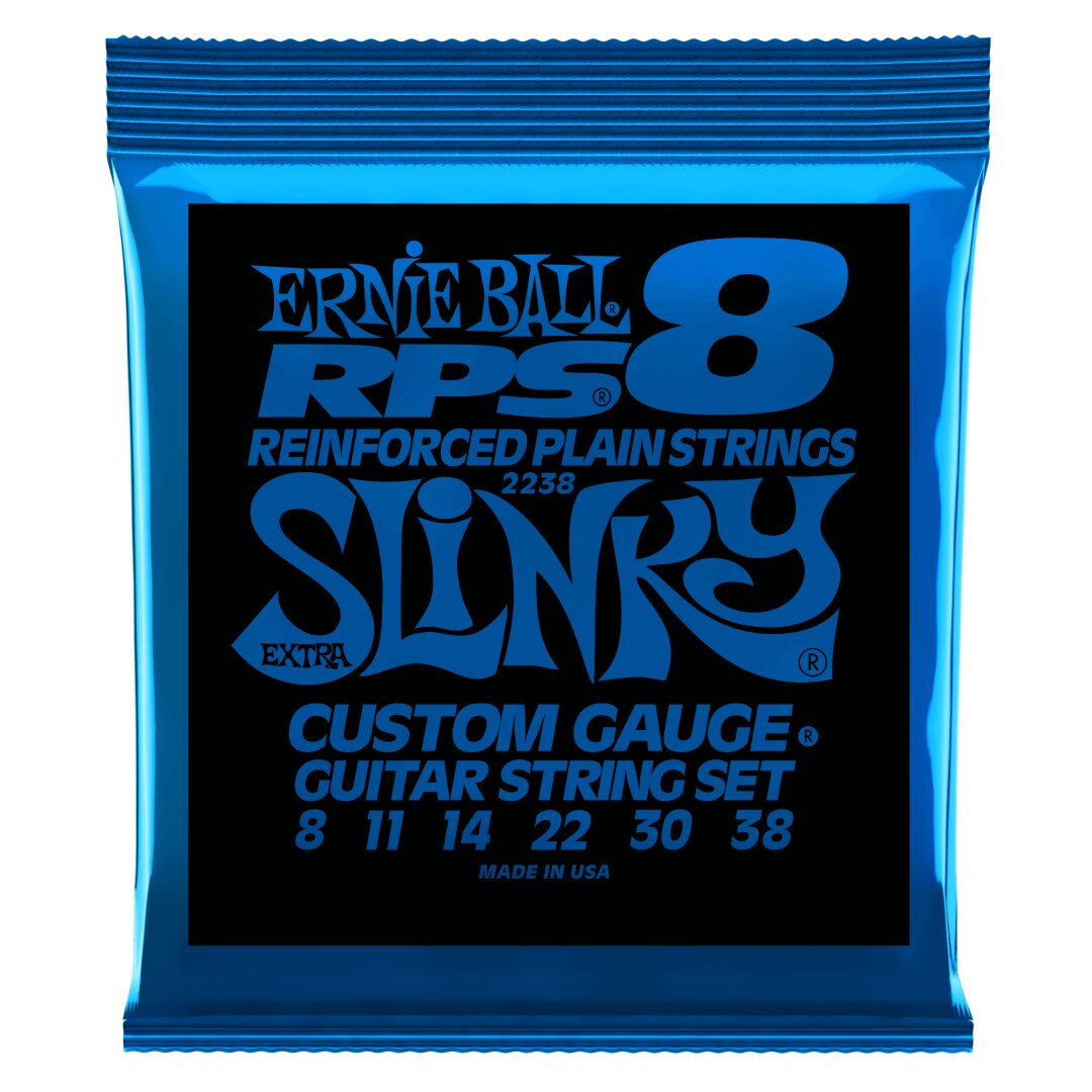 Ernie Ball Extra Slinky RPS Nickel Wound Electric Guitar Strings - 8-38 Gauge