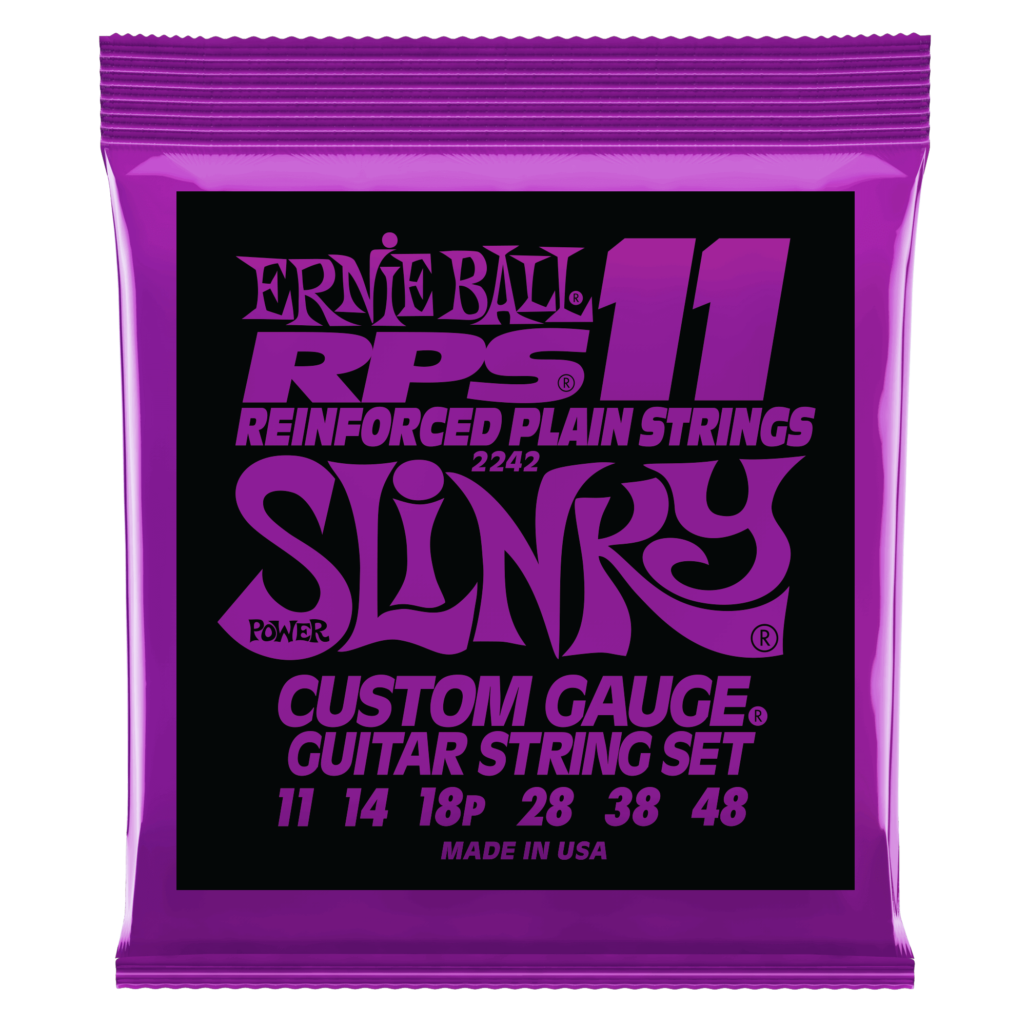 Ernie Ball Ernie Ball 2242 Power Slinky RPS Nickel Wound Electric Guitar Strings - 11-48 Gauge