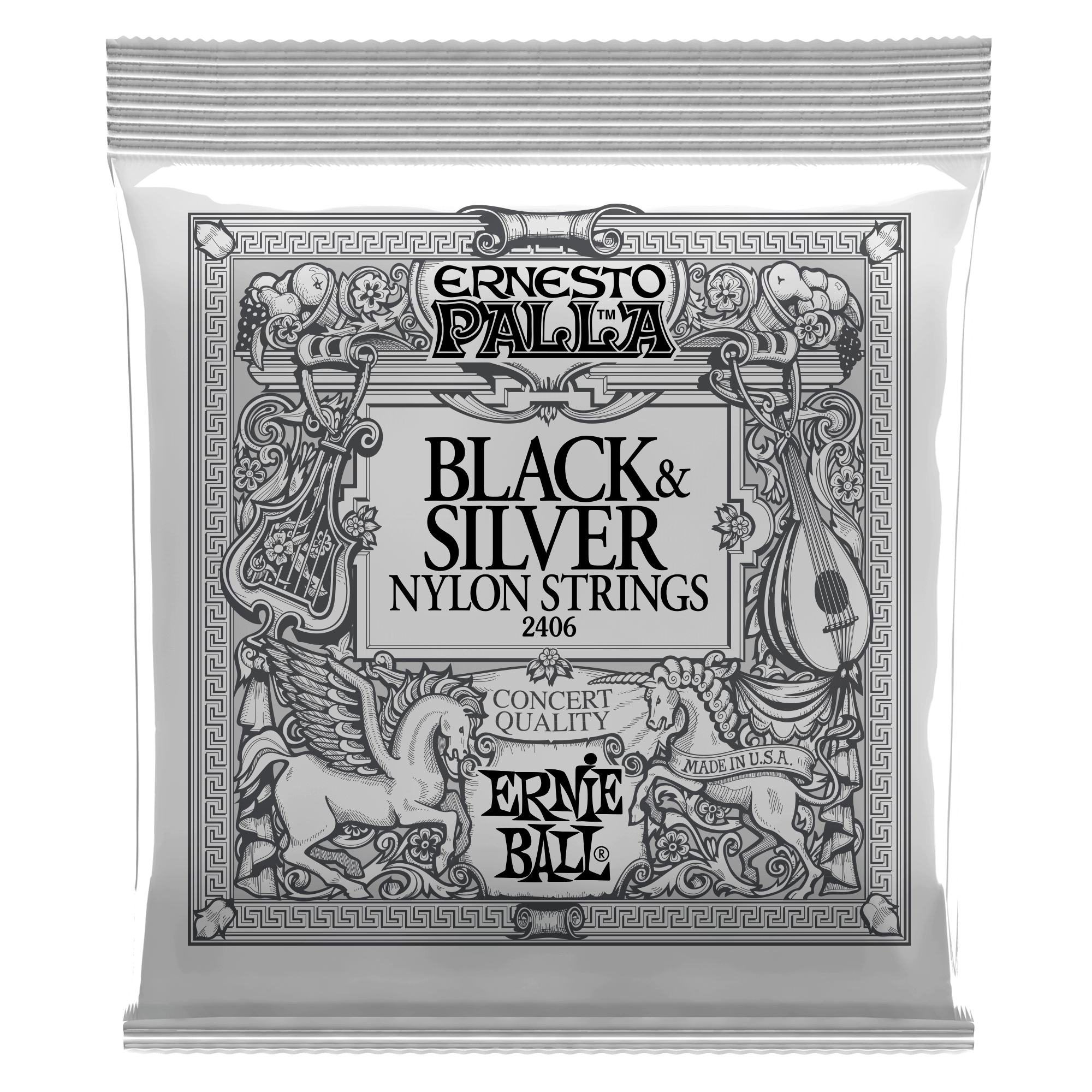 Ernesto Ernesto Palla Black & Silver Nylon Classical Guitar Strings