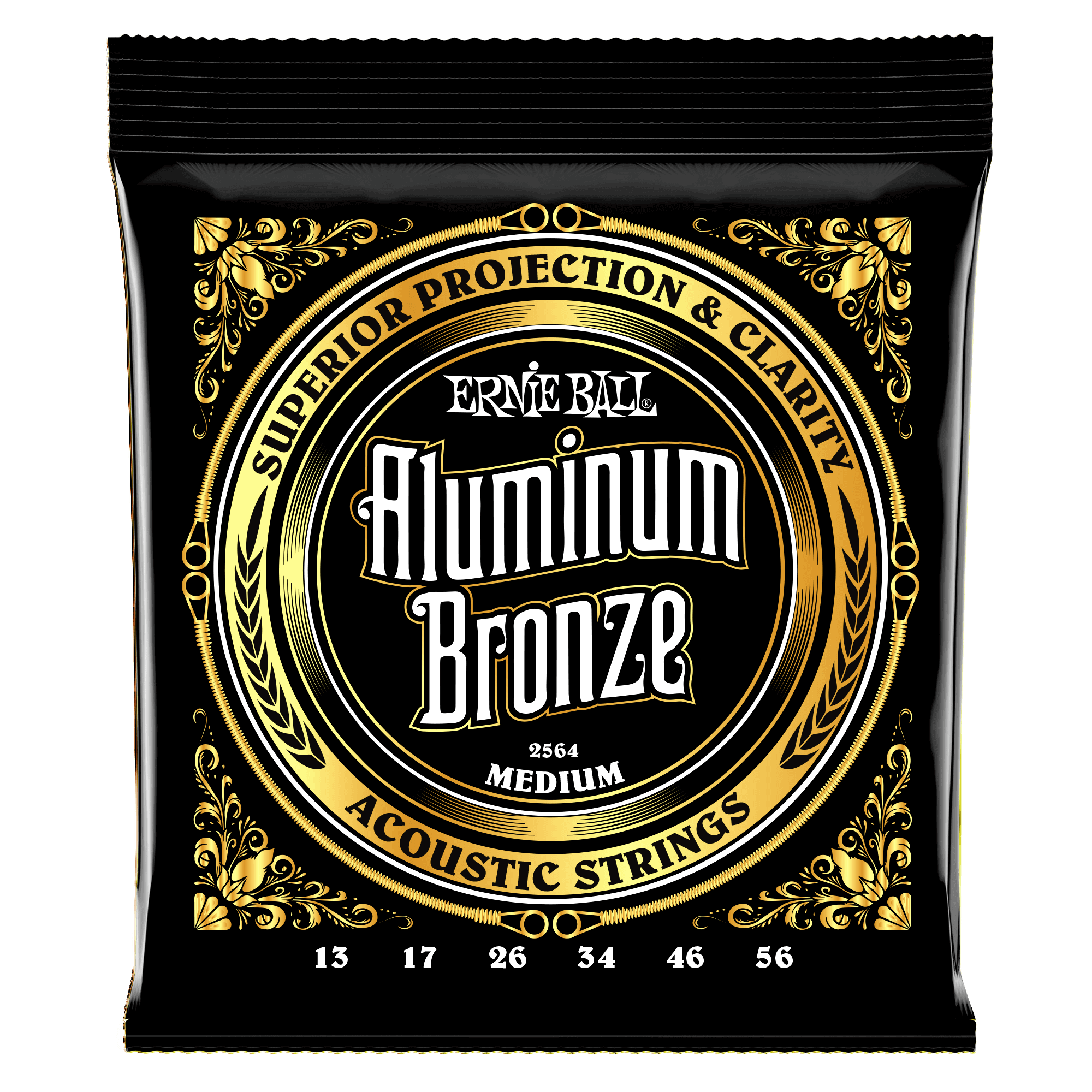 Ernie Ball Ernie Ball 2564 Medium Aluminum Bronze Acoustic Guitar Strings - 13-56 Gauge