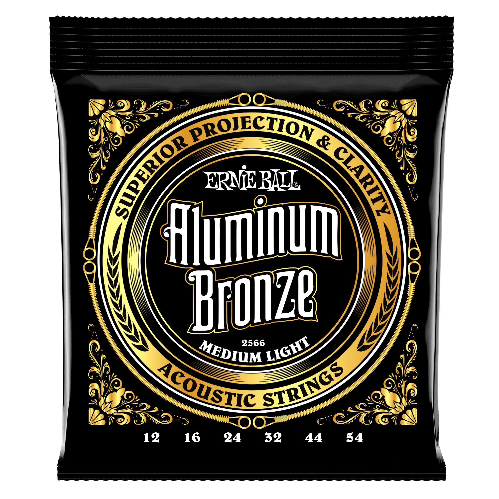Ernie Ball Ernie Ball 2566 Medium Light Aluminum Bronze Acoustic Guitar Strings - 12-54 Gauge