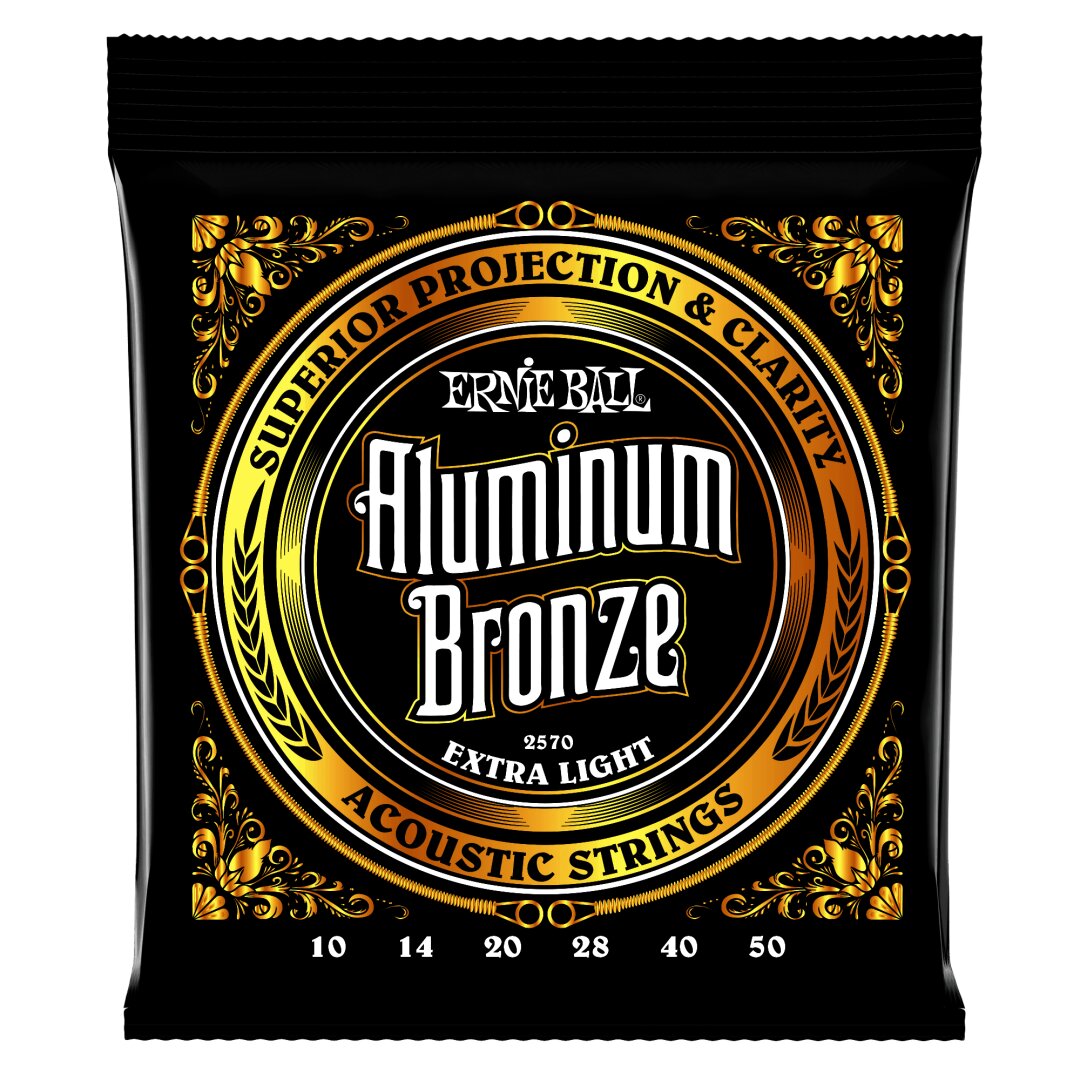 Ernie Ball Extra Light Aluminum Bronze Acoustic Guitar Strings - 10-50 Gauge