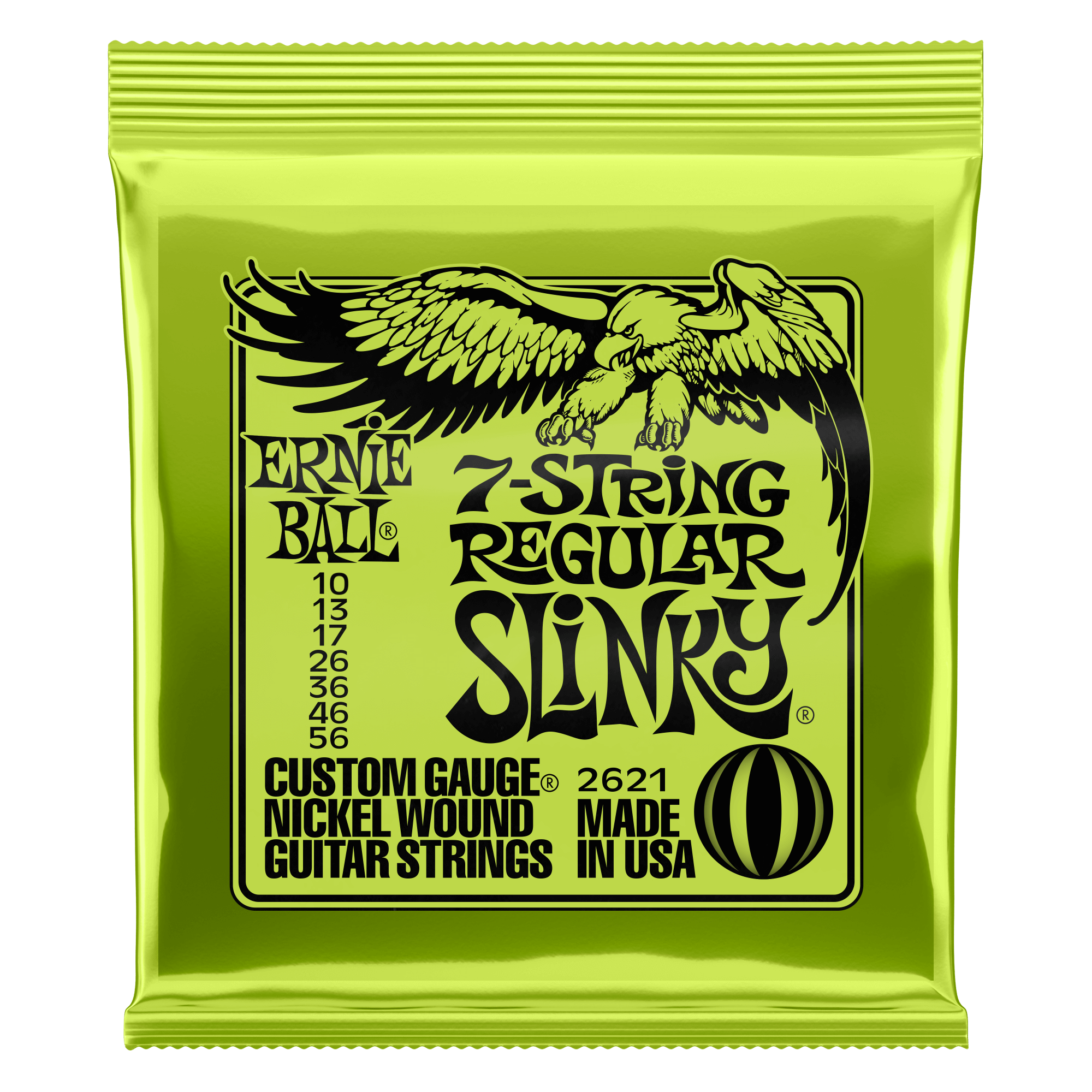 Ernie Ball Ernie Ball 2621 Regular Slinky 7-String Nickel Wound Electric Guitar Strings - 10-56 Gauge