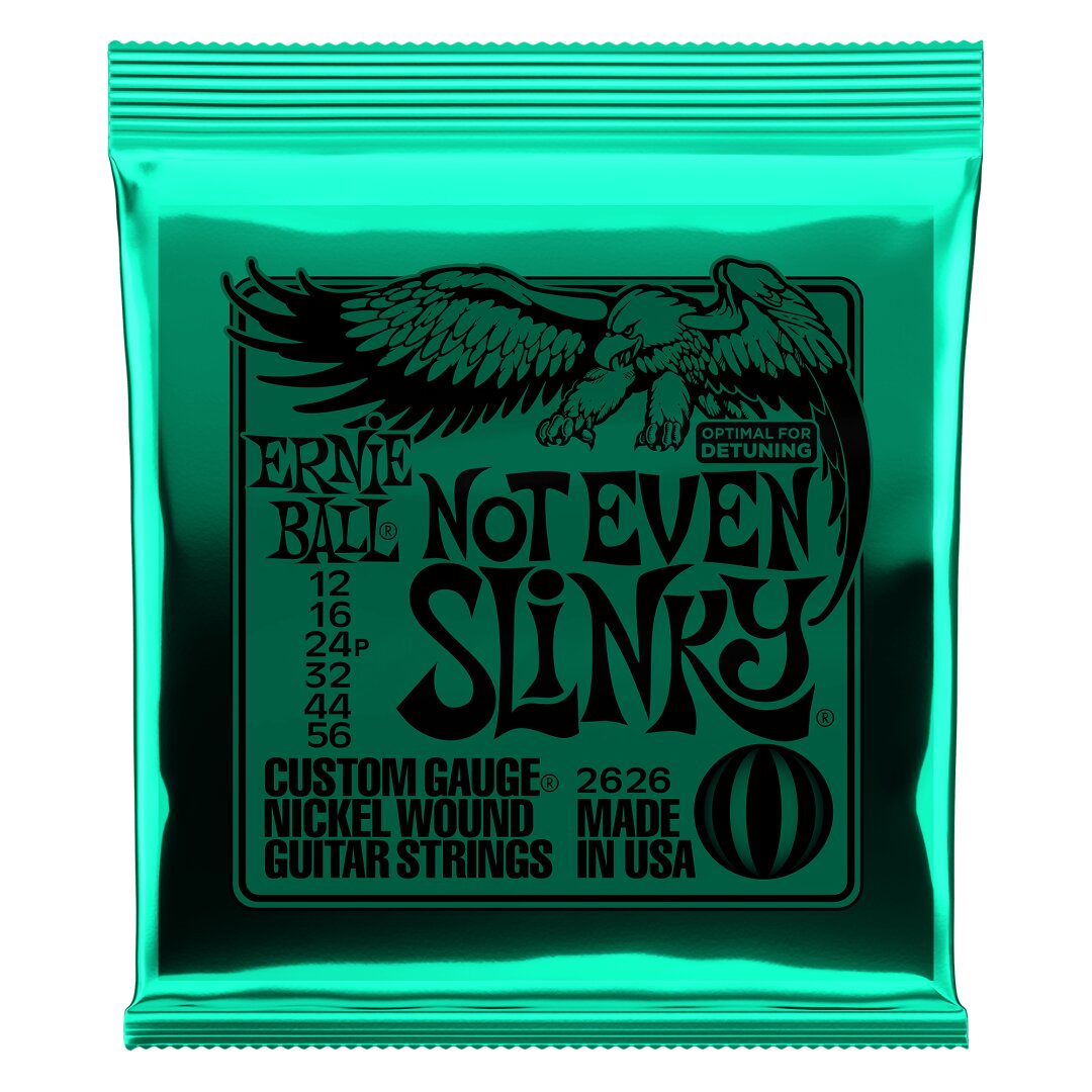 Ernie Ball Not Even Slinky Nickel Wound Electric Guitar Strings - 12-56 Gauge
