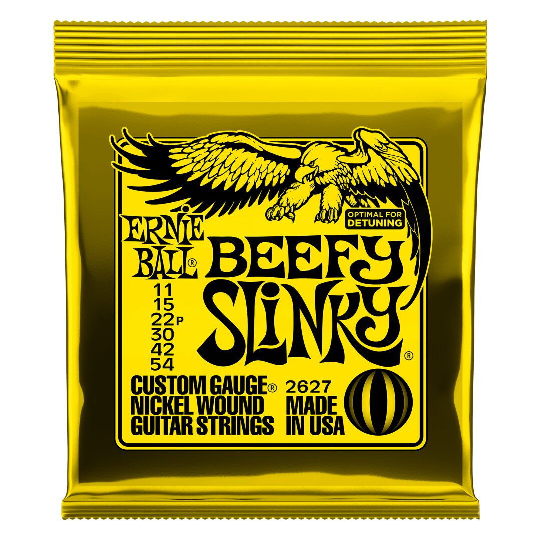 Ernie Ball Beefy Slinky Nickel Wound Electric Guitar Strings - 11-54 Gauge
