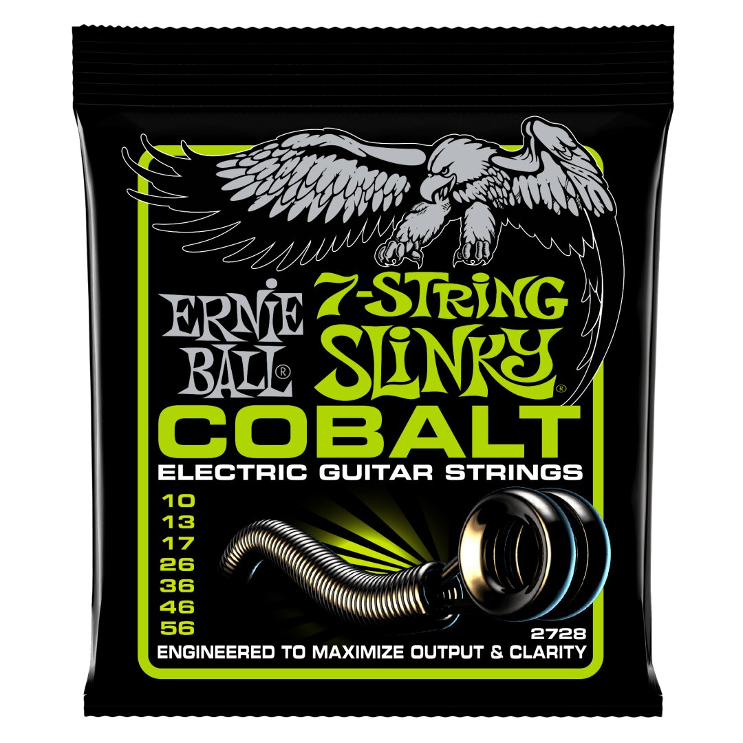 Ernie Ball Regular Slinky Cobalt 7-String Electric Guitar Strings - 10-56 Gauge