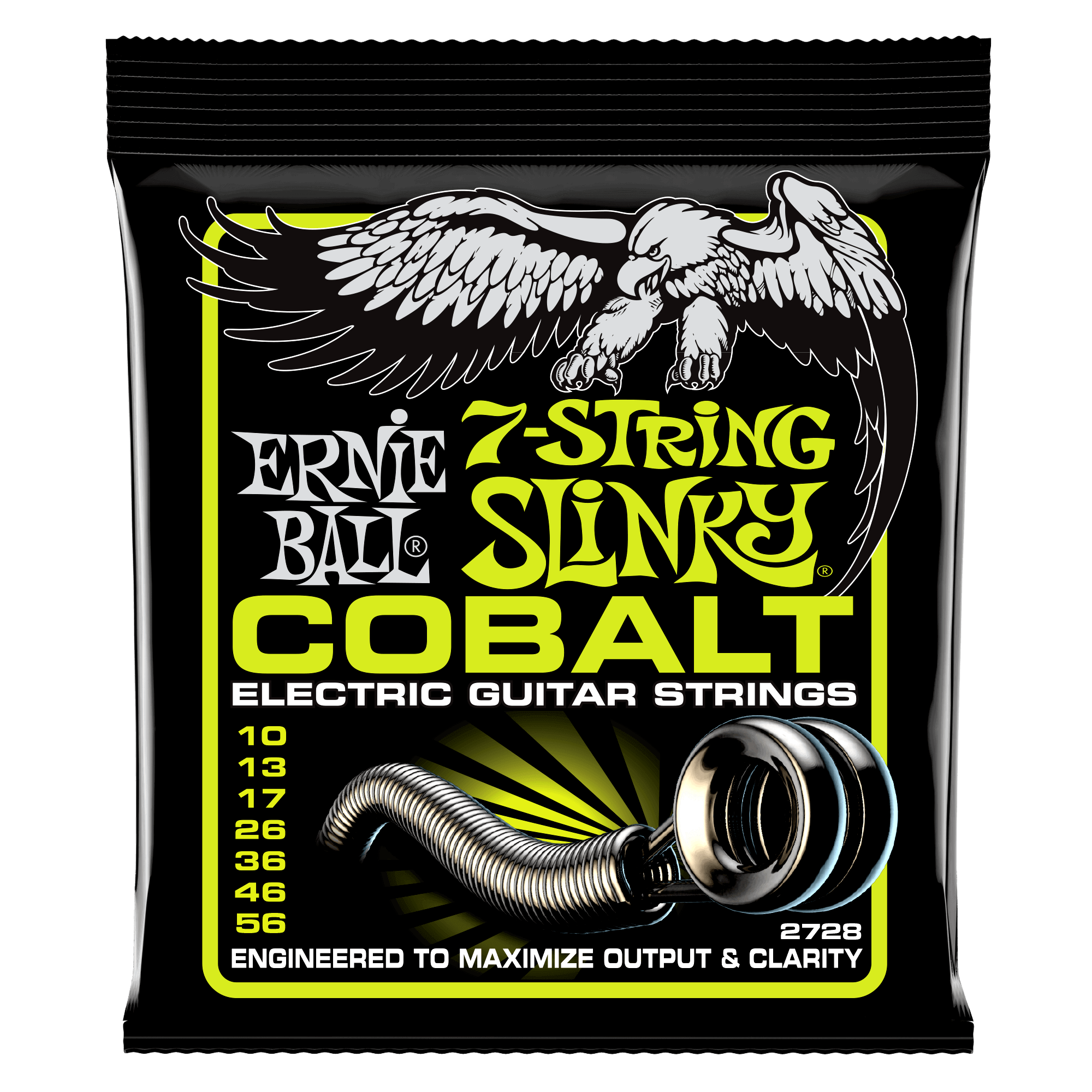 Ernie Ball Ernie Ball 2728 Regular Slinky Cobalt 7-String Electric Guitar Strings - 10-56 Gauge