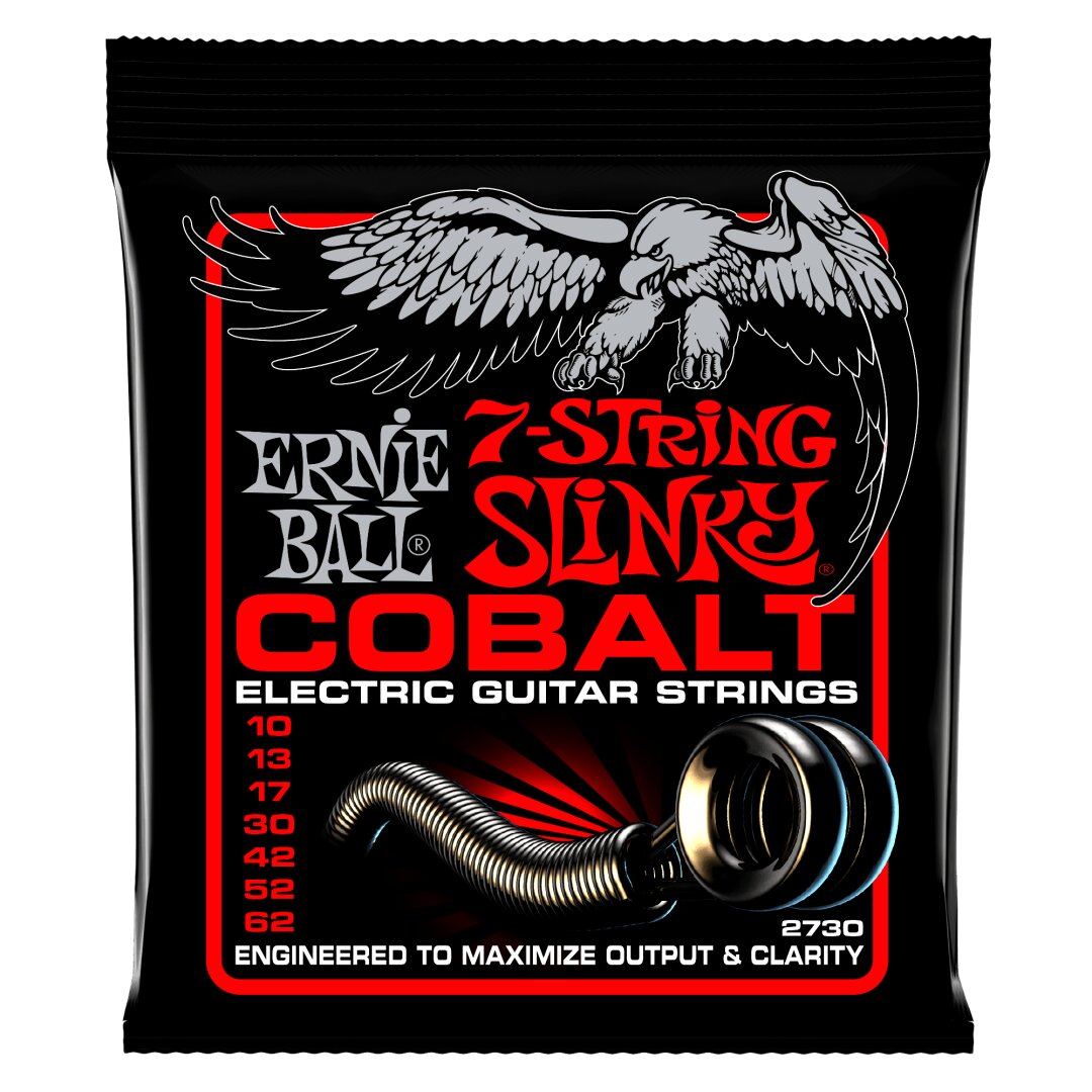 Ernie Ball Skinny Top Heavy Bottom Slinky Cobalt 7-String Electric Guitar Strings