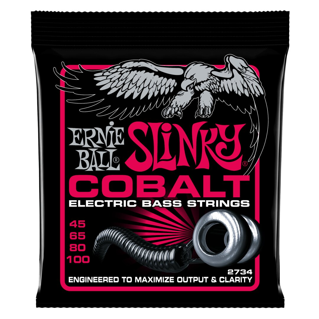 Ernie Ball Super Slinky Cobalt Electric Bass Strings - 45-100 Gauge