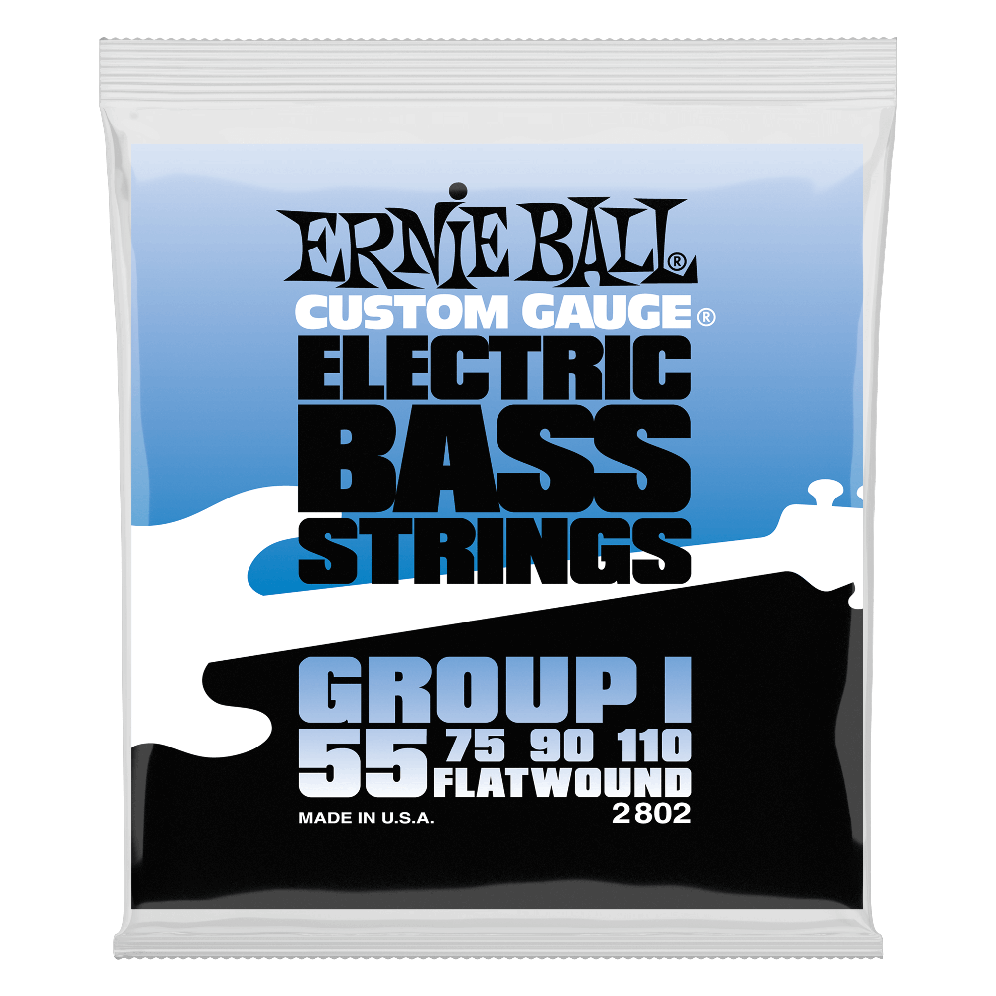 Ernie Ball Ernie Ball 2802 Flat Wound Group I Electric Bass Strings 55-110 Gauge