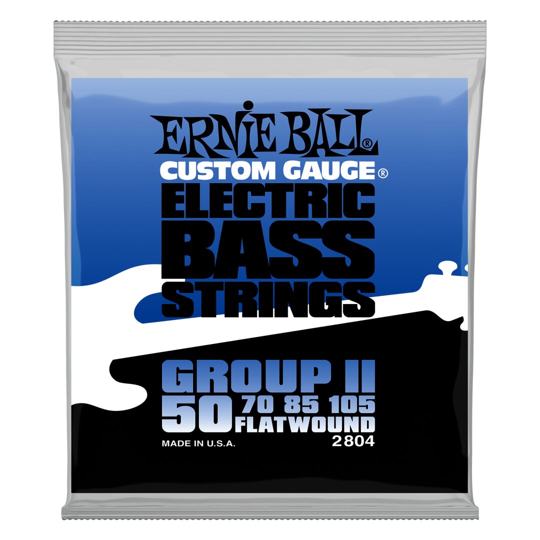 Ernie Ball Flatwound Group II Electric Bass Strings - 50-105 Gauge