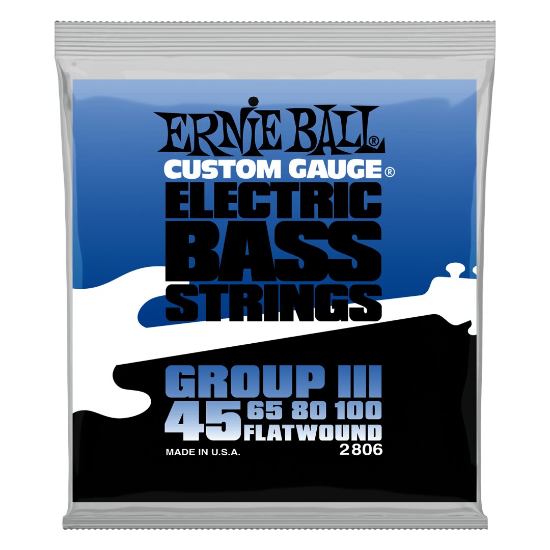 Ernie Ball Flatwound Group III Electric Bass Strings - 45-100 Gauge