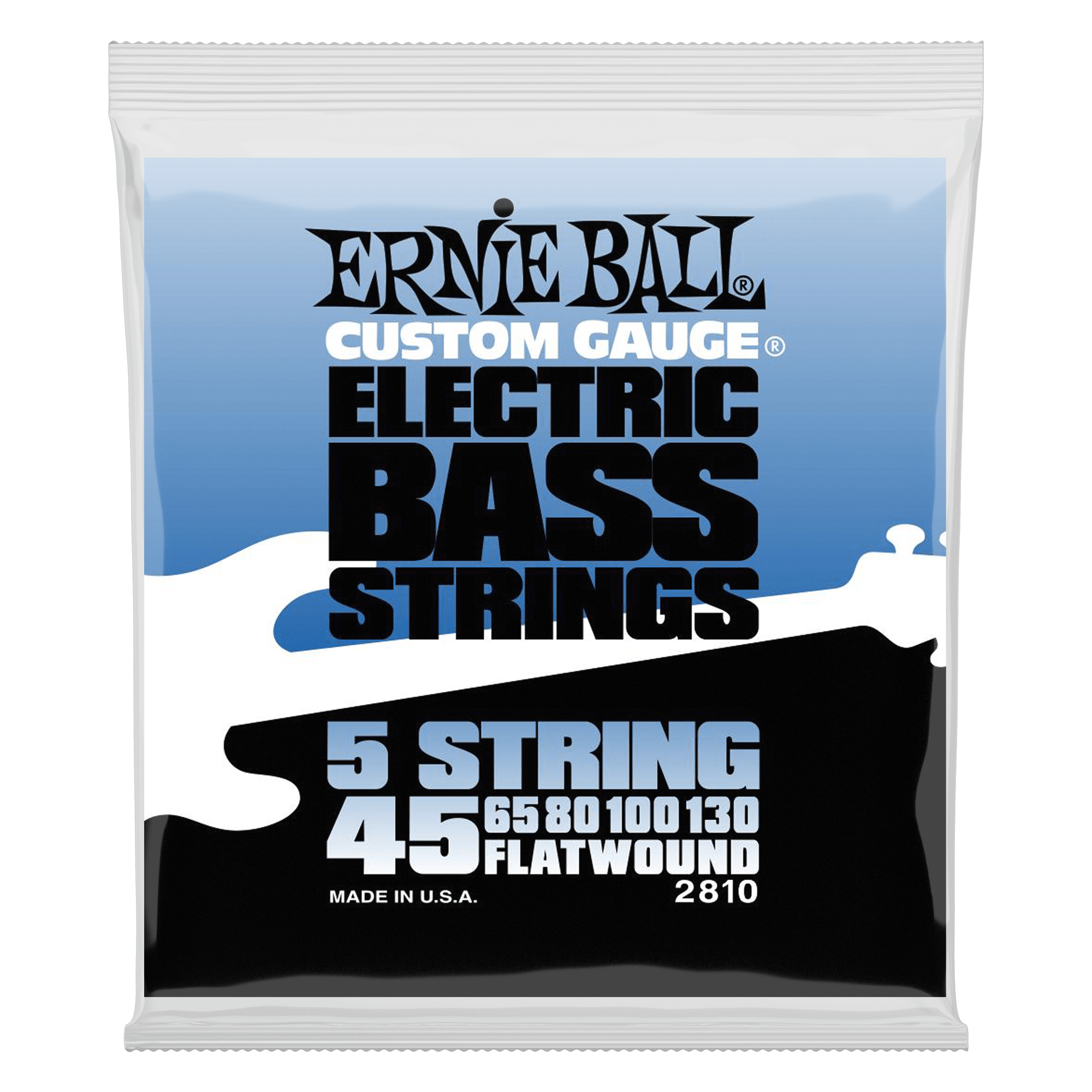 Ernie Ball Ernie Ball 2810 Flatwound 5-String Bass Strings Set 45-130 Gauge