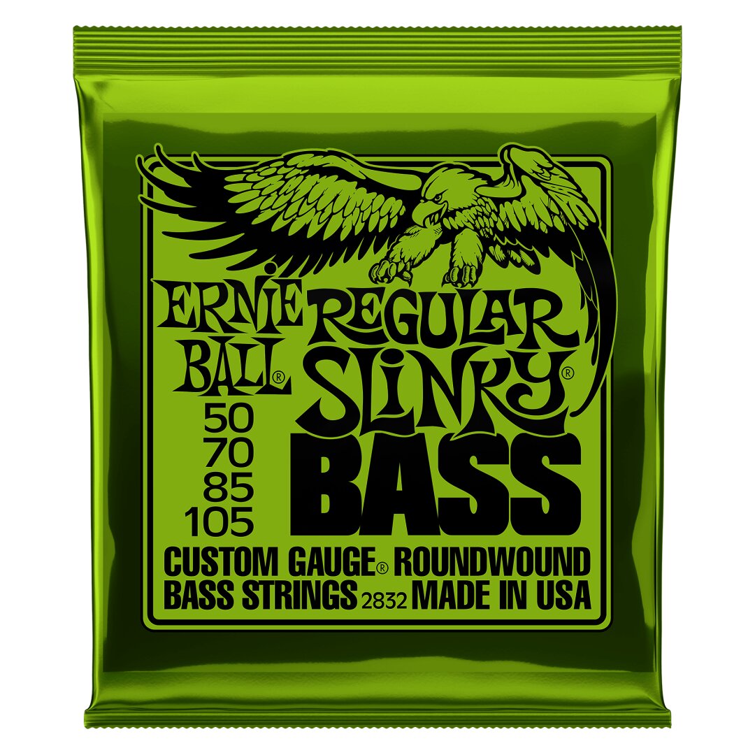Ernie Ball Regular Slinky Nickel Wound Electric Bass Strings - 50-105 Gauge