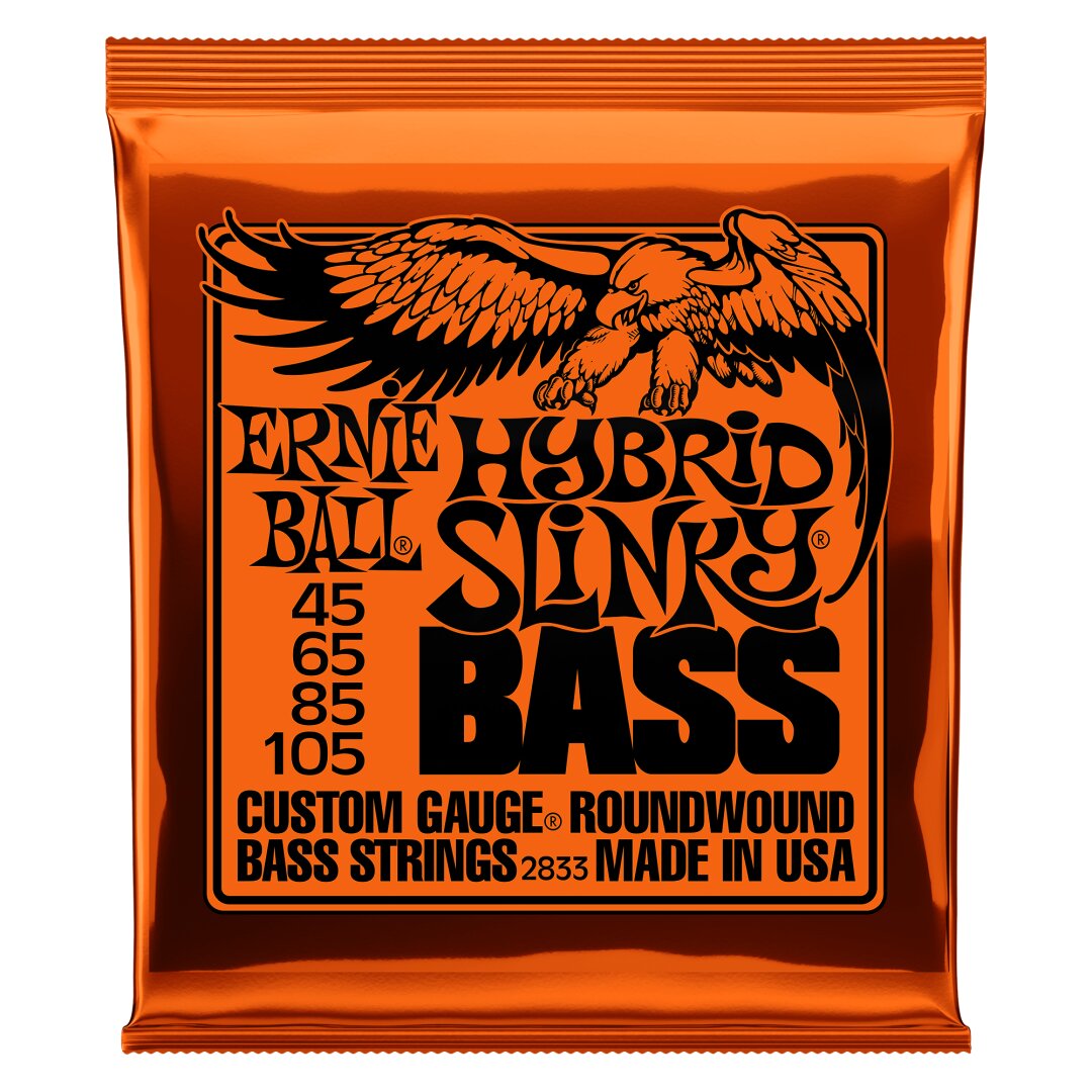 Ernie Ball Hybrid Slinky Nickel Wound Electric Bass Strings - 45-105 Gauge