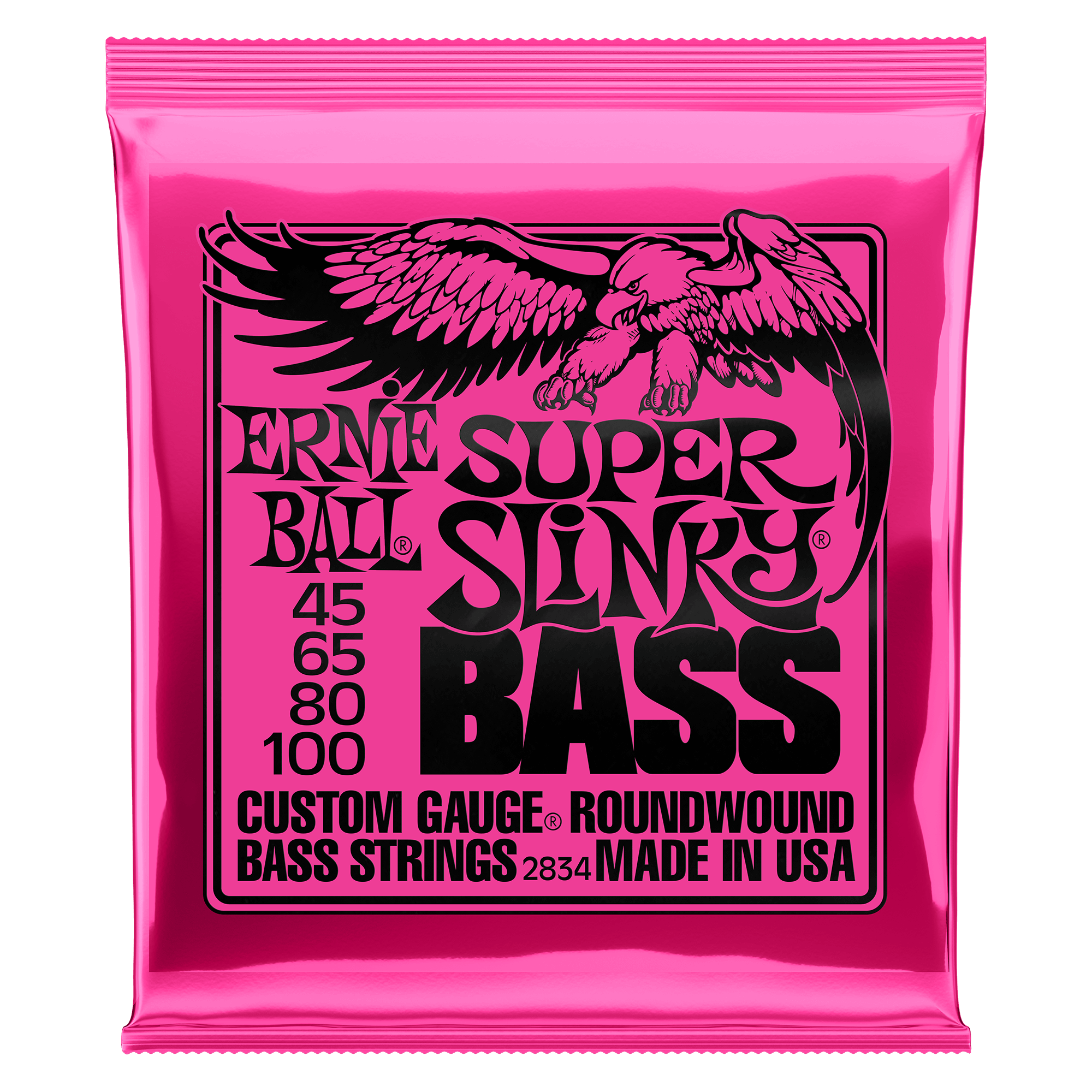 Ernie Ball Ernie Ball 2834 Super Slinky Nickel Wound Electric Bass Strings - 45-100 Gauge