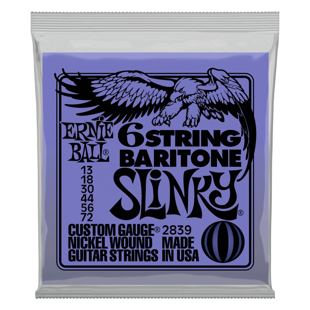 Ernie Ball Slinky 6-String w/ small ball end 29 5/8 scale Baritone Guitar Strings