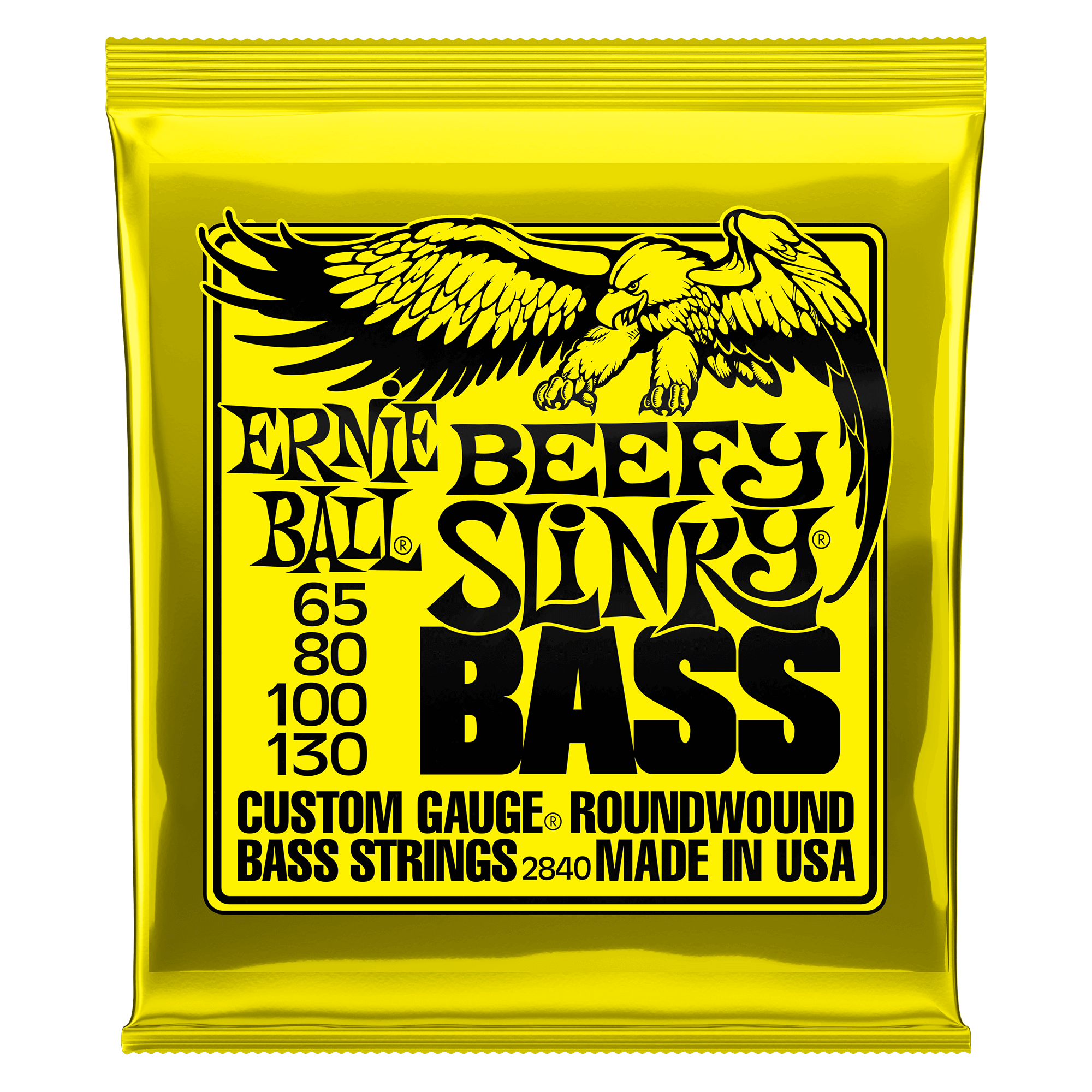 Ernie Ball Ernie Ball 2840 Beefy Slinky Nickel Wound Electric Bass Strings - 65-130 Gauge
