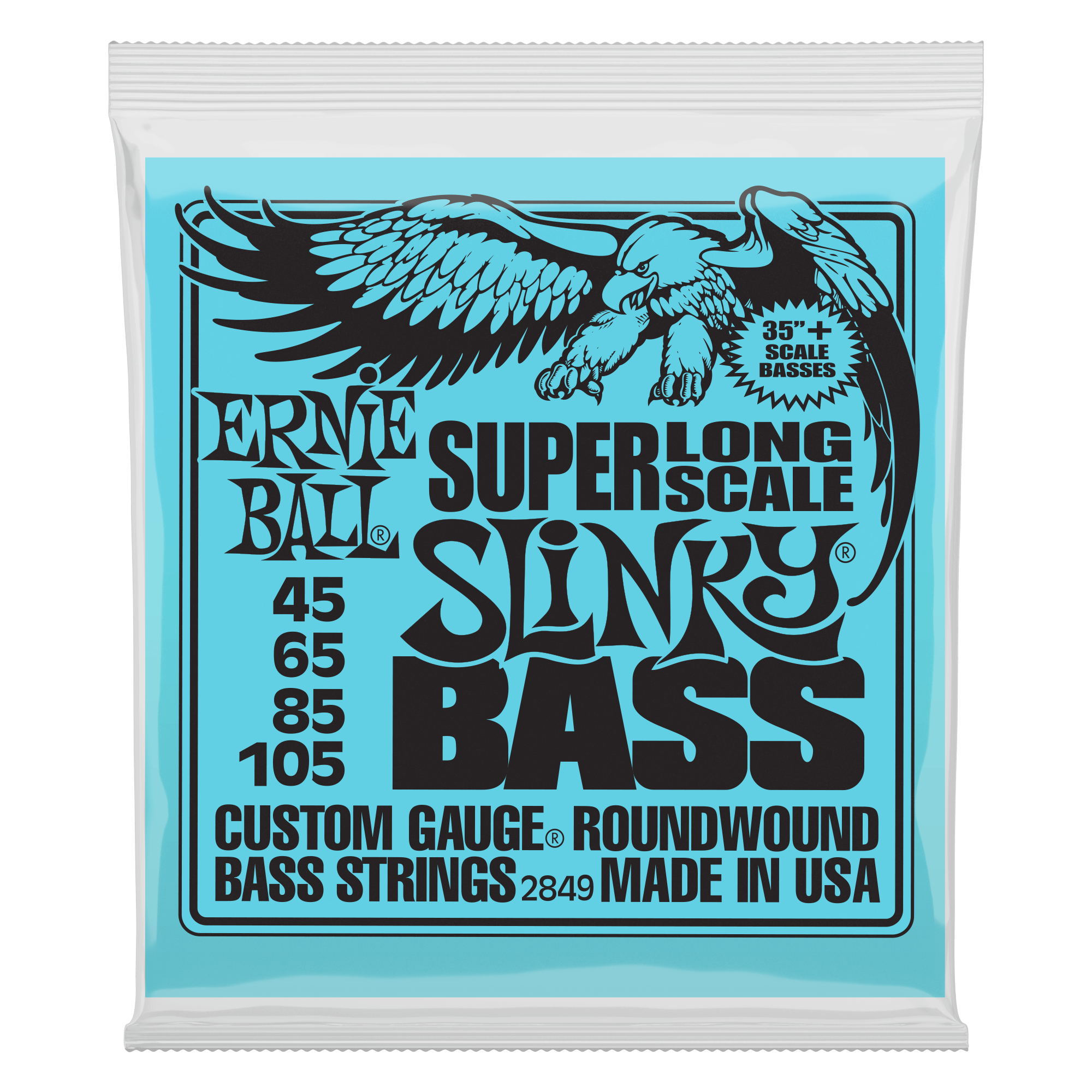 Ernie Ball Ernie Ball 2849 Super Long Scale Slinky Electric Bass Strings - 45-105 Gauge
